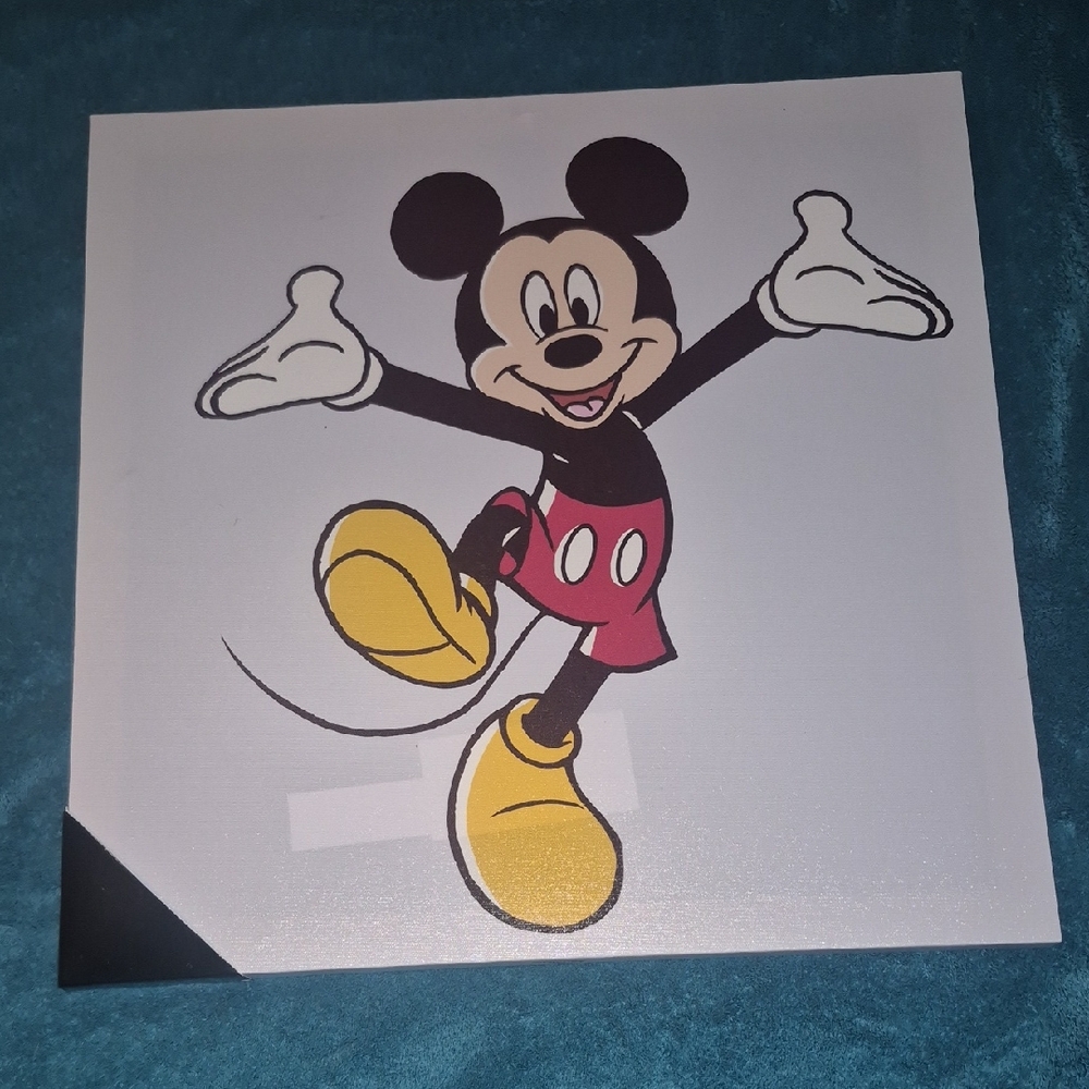 Mickey Mouse Canvas Art - Black, Red, Yellow